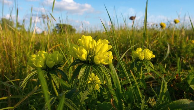 Bright green tetrastigma bunch