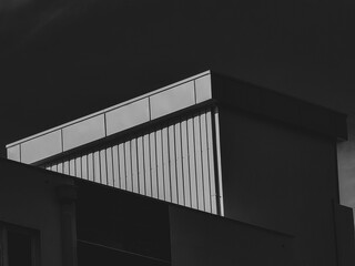 Fototapeta premium Daylight Geometry. Black and white. Monochrome hues.