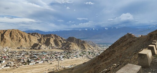 mountain landscape with blue sky