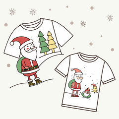 santa claus and snowman