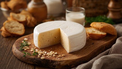 Fresh Caciotta cheese, a protein-rich choice, World Cheese Day