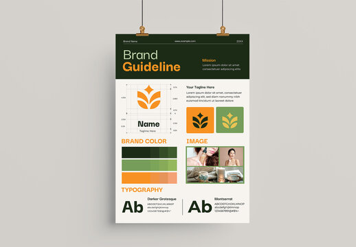 Skincare Brand Guideline Poster for Company Identity Kit