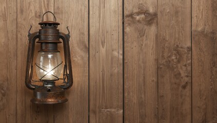 Antique kerosene lamp featuring rustic metal and glass design, ideal for vintage-themed decor