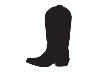 Cowboy boot silhouette icon logo vector illustration