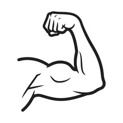 Arm biceps icon vector