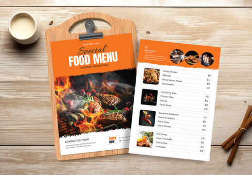 Food Menu Design Layout