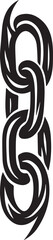 Tribal tattoo design of a metal chain symbolizing strength and unity.
