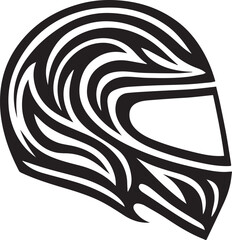Tribal tattoo design of a helmet showing safety and courage.