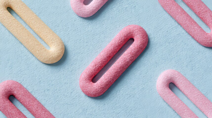 Colorful, candy-like loops nestle on pastel backdrops, echoing abstract Pi Day geometry and whimsical National Candy Month celebrations