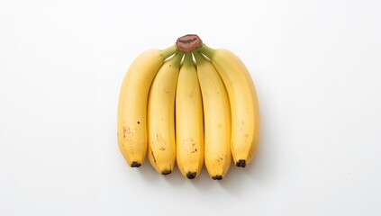 Bunch of bananas on a white backdrop, fiber-dense choice