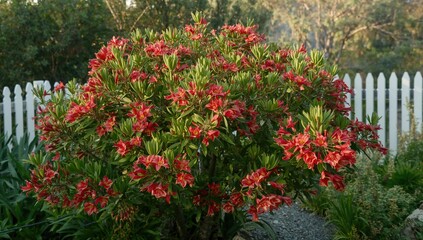 Flower of Chilean Fire Bush, seasonal bloom, Earth Day