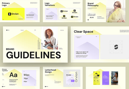 Modern Brand Guidelines Template for Corporate Identity Manual & Style Guide