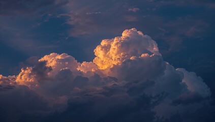Dramatic clouds illuminated by evening sunlight, highlighting erosion risk