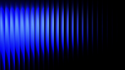 White-light blue-blue gradient glass effect black background futuristic cool glow soft waves transparent layers Abstract Vertical Lines Ribbed Texture Gradient Lighting Modern Fluted Wallpaper 4k