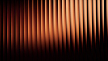 Glowing white-to-orange glass gradient with soft yellow tones on a black backdrop Abstract Vertical Lines Background with Ribbed Texture and Gradient Lighting Modern Fluted Wallpaper 