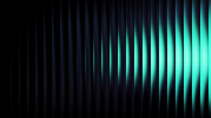 Teal and cyan vertical glass gradient with smooth transitions on black. Elegant abstract motion for video editing, social media, or modern product displays. Works beautifully in advertising