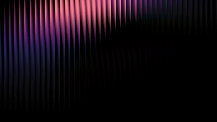 Radiant glass texture with glowing salmon, purple, and pink tones. Fluid energy and delicate color flow in a luminous display. Vertical waves create surface in this abstract Wallpaper 4k