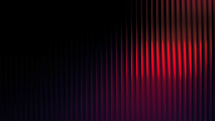 red-pink-purple glass pattern on a black background with ribbed effects and refractions. Fractal-style illumination creates a sense of depth and motion.