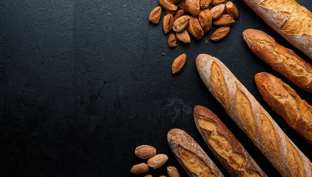 Crispy bakery items, ideal for food photography or editorial use