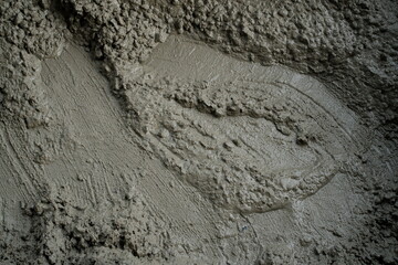 High-Resolution Texture of Freshly Poured Wet Concrete Surface Close-Up: Ideal for Backgrounds, Construction, and Architectural Design Concepts