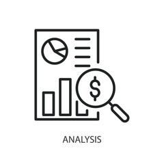 Analysis thin line icons. Original vector illustration.