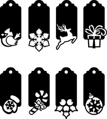 Set of Christmas tags