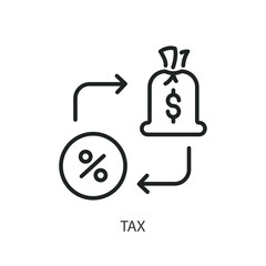 Tax thin line icons. Original vector illustration.