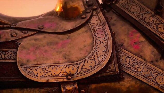 maharana pratap ornate antique metallic horse armor historical detail