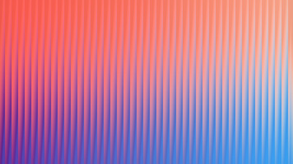Fototapeta premium Coral and Blue Vertical Ribbed Gradient Background