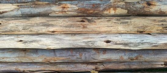 Stacked Wooden Logs Texture Background