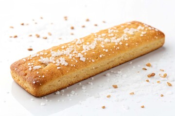 Salt stick biscuit on white background
