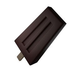 chocolate bar isolated