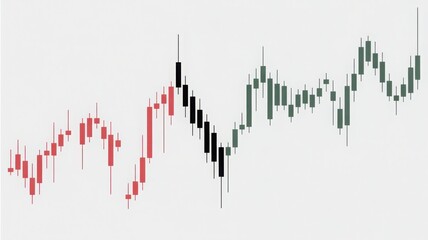 Financial trading chart that indicates positive or negative movement 