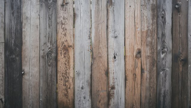 Texture of aged wooden fence planks, suitable for rustic design backgrounds