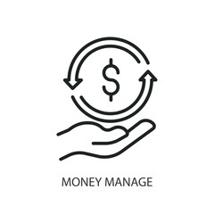 Money manage thin line icons. Original vector illustration.