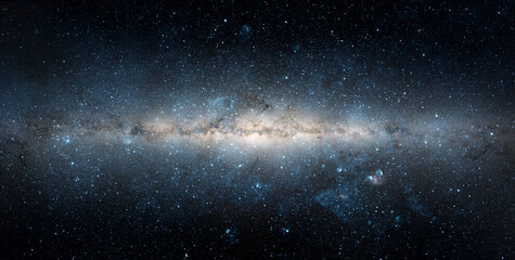 Space scene with stars in the galaxy. Panorama. Universe filled with stars, nebula and galaxy,. Elements of this image furnished by NASA