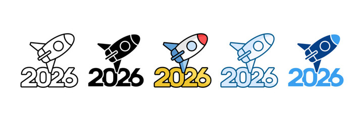 Launch Icon Set Multiple Style Collection