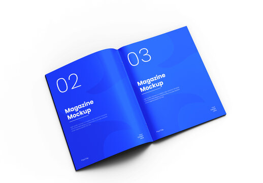 Isolated Magazine Mockup Template