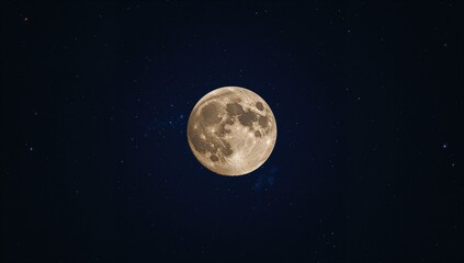 Fototapeta premium Nearly full moon illuminating the night sky, seasonal change