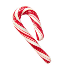 Festive Holiday Candy Cane Sweet Treat Christmas Cheer Mint Flavor Red and White Stripes Background