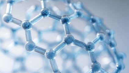 Close-up of an intricate molecular structure showcasing the beauty of science and technology in a modern context.