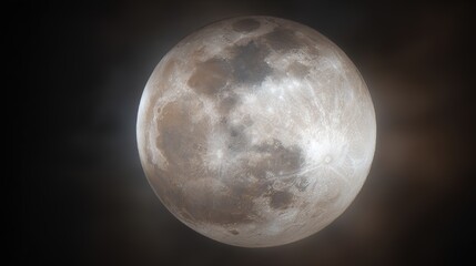 phase. Dramatic night sky featuring a full moon with subtle cloud details, evoking a serene celestial atmosphere. travel magazines, destination branding, designed for travel destination branding.