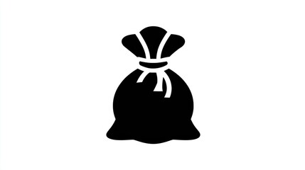 Black sack icon isolated symbol of storage holding or giving