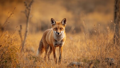 Fototapeta premium Rare wild creature known as the Indian fox