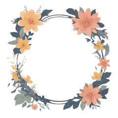 floral frame with flowers
