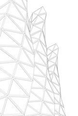 abstract buildings, architectural drawing 3d