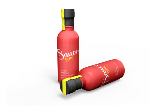 Sauce Bottle PSD Mockup Template
