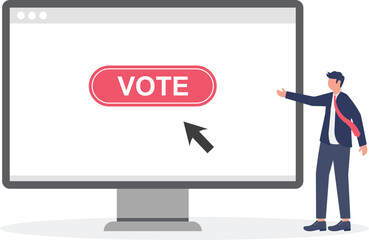 illustration of participating in democracy through voting for fair decisions

