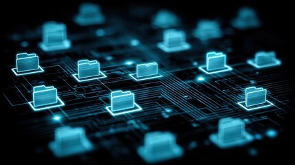 Abstract Digital File Folders Network