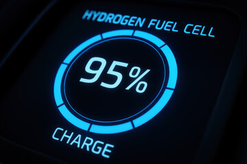 Hydrogen charge energizes cutting-edge technology concept powering renewable battery solutions with clean power